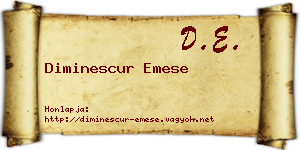 Diminescur Emese névjegykártya