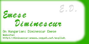 emese diminescur business card